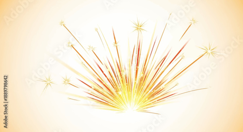 Abstract golden burst emanating from a central point on a gentle gradient backdrop