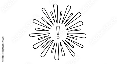 Bold exclamation mark icon surrounded by radiating lines, expressing significance and emphasis