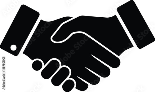 Isolated handshake of two business people agreeing on deal illustration vector