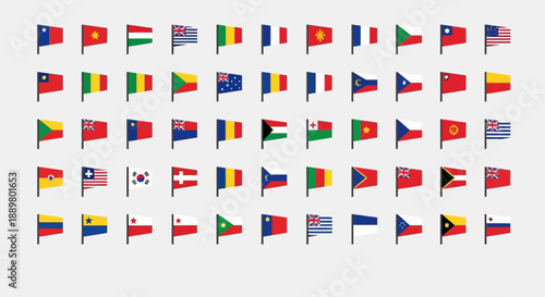 Diverse global community showcasing a vibrant collection of national flags of the world