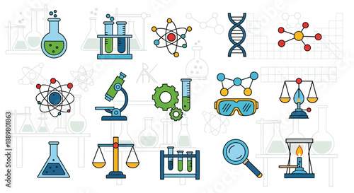 Science lab equipment seamless pattern background conveys discovery innovation and research