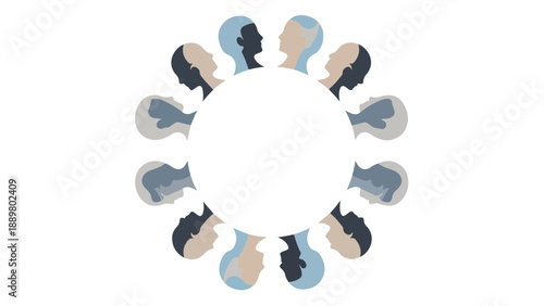 Illustration of diverse people joining hands in a circle on International Day of Elimination of Racial Discrimination, promoting unity and anti-racism awareness on a white background.