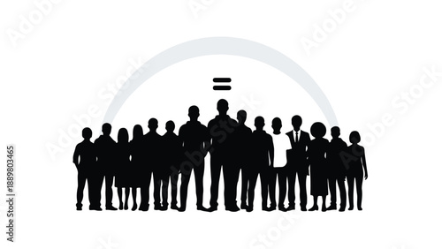 A diverse group of people standing together in solidarity, promoting awareness for International Day of Elimination of Racial Discrimination and Anti-racism, against a clean white background with a