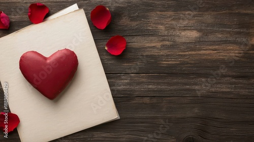 Valentine Heart-shaped chocolate on a wooden background