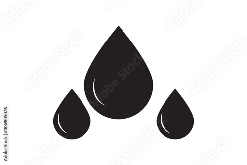 Water drop shape icon. Water or rain drops shape icons set. Blood or oil drop. Plumbing logo. Flat style outline. Vector illustration