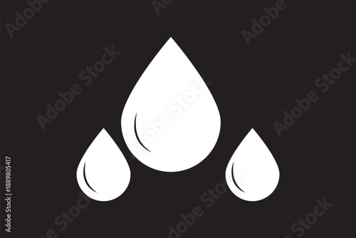 Water drop shape icon. Water or rain drops shape icons set. Blood or oil drop. Plumbing logo. Flat style outline. Vector illustration