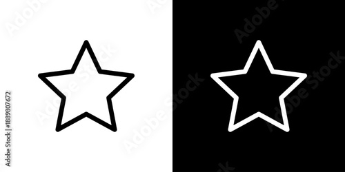 シンプルな星の可愛いアイコン（ベクター）