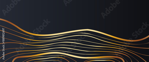 Elegant flowing lines on dark base, perfect for luxury promo layouts.