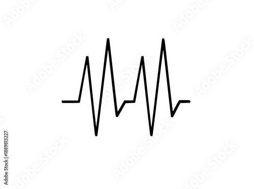 Abstract Representation of a Fluctuating Waveform, Symbolizing Vital Health Signs, Dynamic Audio Signals, or Essential Data Trends. A Versatile Graphic Element for Diverse Conceptual Designs