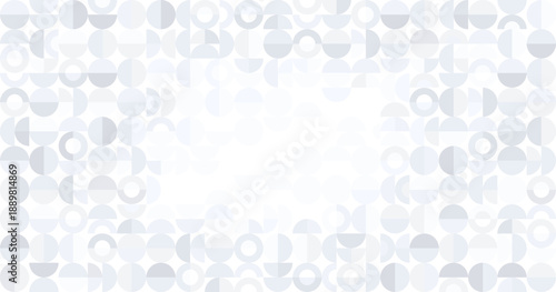 Grey geometric abstract background with circular elements.