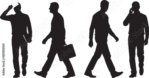 Massive Collection of Black Silhouettes Featuring Happy Families Diverse People Profiles Various Hairstyles and Human Life Cycle Stages Isolated on White for Identity Design Concepts