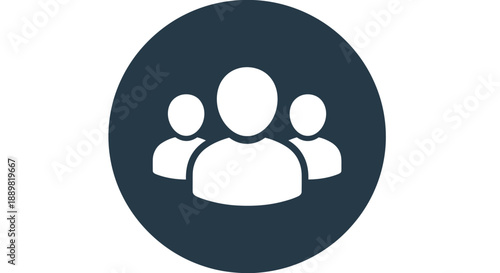 Group of people vector icon for team collaboration or community representation graphic element