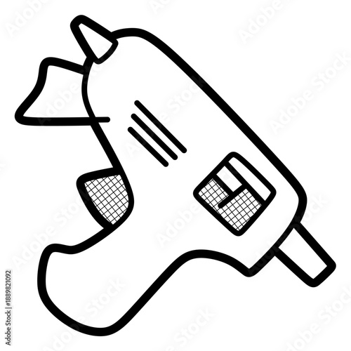 standard hot glue gun tool, editable lines