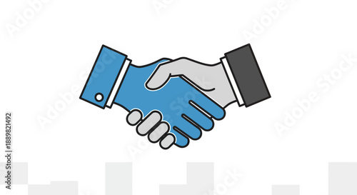 Partnership agreement illustration conveys collaboration and mutual success depiction of symbolic