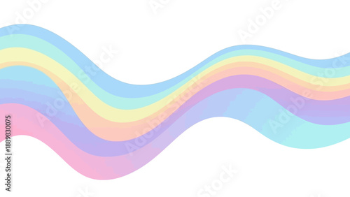 Soft pastel abstract waves in flowing ribbon design for creative graphics.