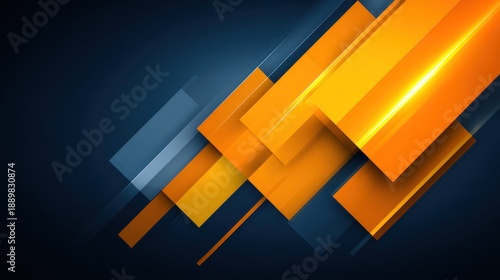 Geometric Shapes in Orange and Blue.