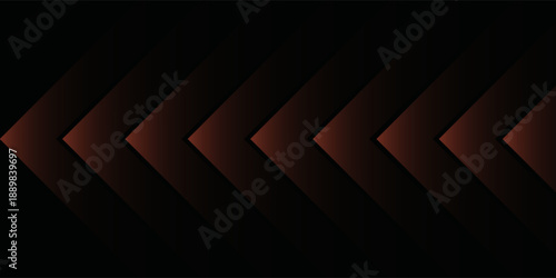 Abstract futuristic design dark black background with orange arrow geometric 3D background overlap pattern layer on dark background, eps10