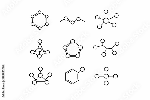 Collection of various molecular structures: organic chemistry diagrams