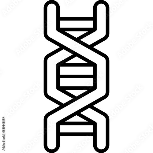 Genome symbol with double helix inside square