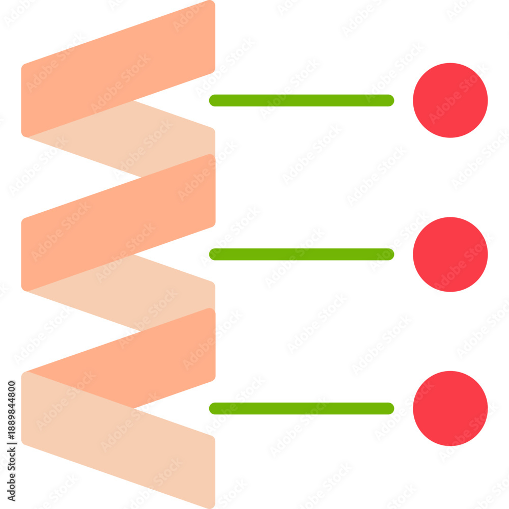 Fototapeta premium Protein structure chain schematic