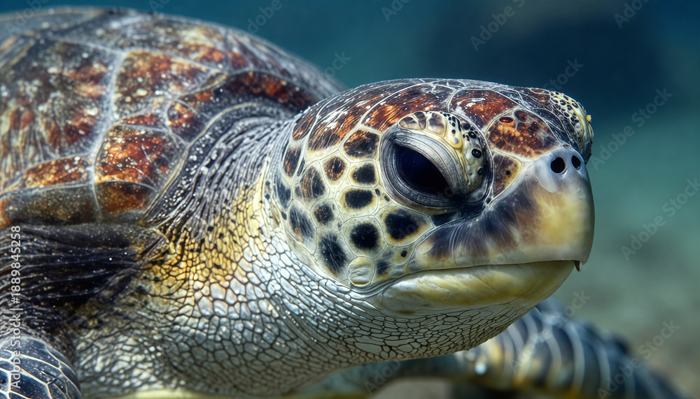 Obraz premium close up sea turtle