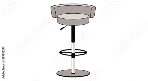 Modern adjustable bar stool with sleek design and comfortable seating