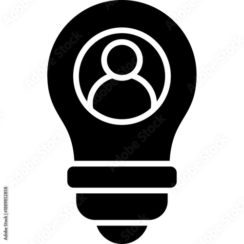 Lightbulb with person