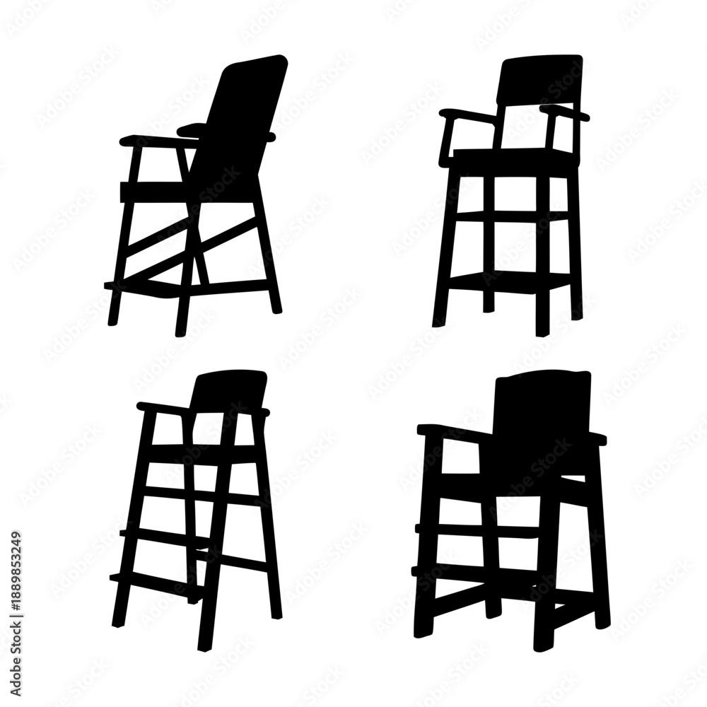custom made wallpaper toronto digitalElevated umpire and lifeguard chair silhouettes in various designs