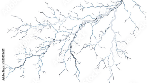 River delta illustration showing water flow and tributaries from an aerial viewpoint