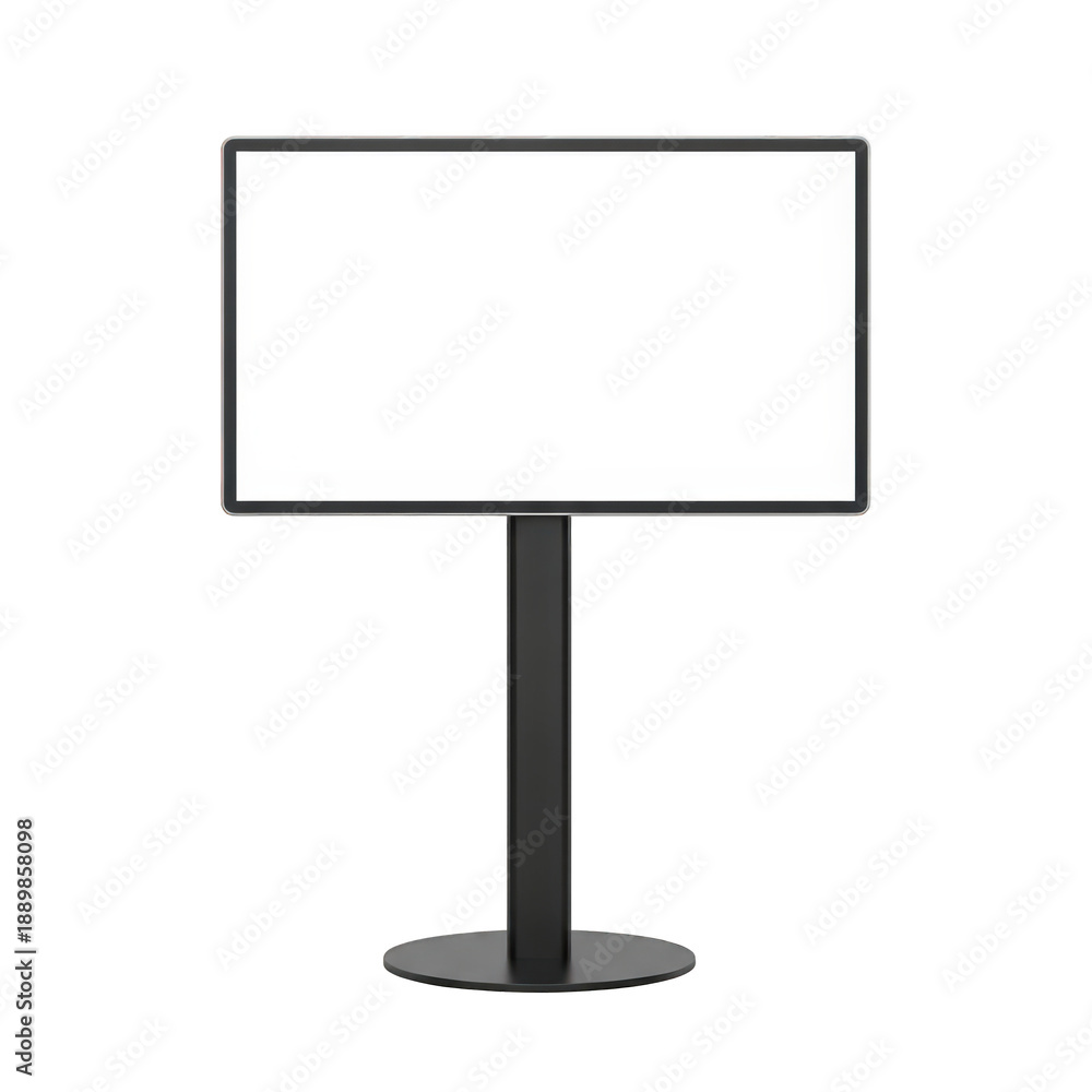 Fototapeta premium Modern tv screen on transparent background