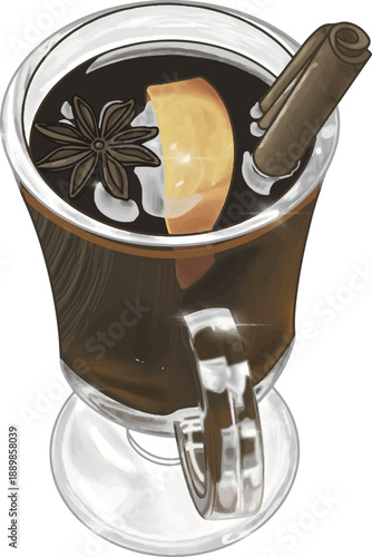 Bir Pletok Traditional Betawi Herbal Drink Flat Vector Illustration