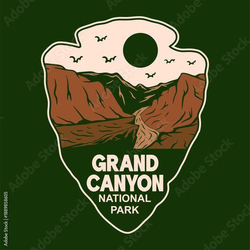 GRAND CANYON NATIONAL PARK BADGE VECTOR LOGO