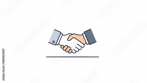 Handshake Illustration Symbolizing Partnership Agreement.