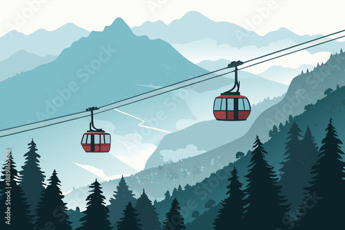 Cable Car Mountain Transit View