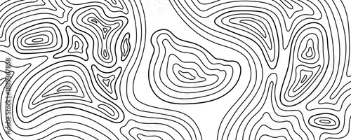 Map topo topography with line topographic contour and mountain terrain graphic. Relief hiking abstract with texture simple island and rock geographic earth. Level vector map