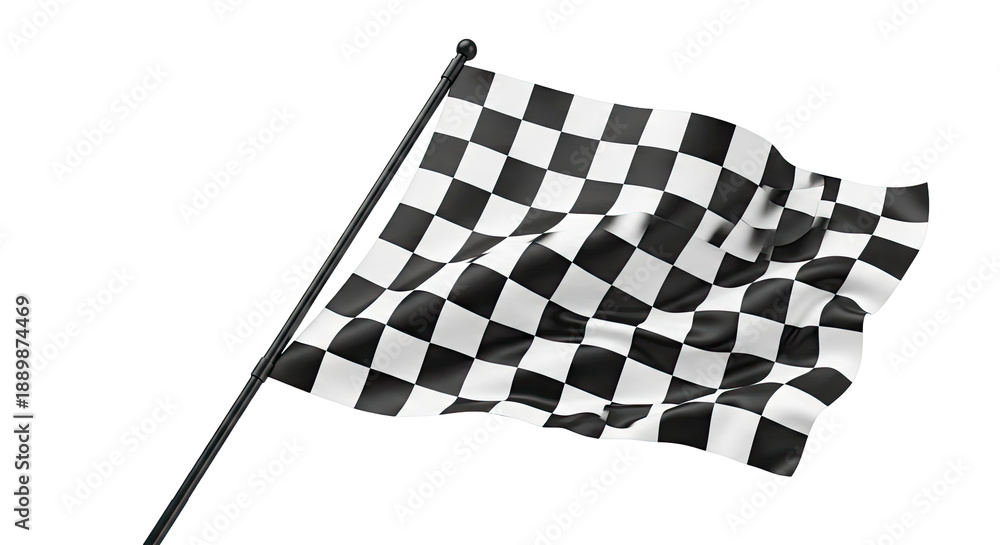 Obraz premium Waving Checkered Flag
