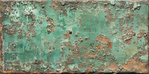 Intricate Detailed Patination Textures on Ancient-Looking Metal Surface with Corrosion and Wear