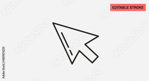A meticulously crafted linear arrow illustration ideal for tech or design interface projects
