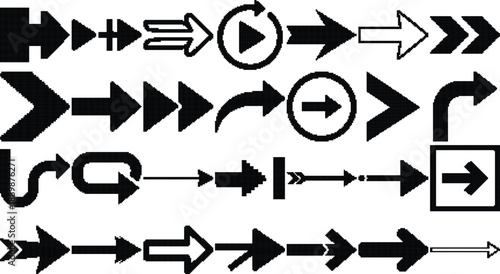 Universal Navigation Arrow Vector Set for UI and Web Design