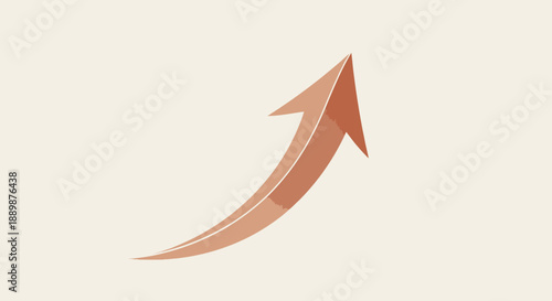 Dynamic arrow pointing upwards symbolizing growth progress and positive direction concept with
