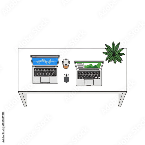 Office counter desk icon for reception or service.