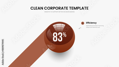 Science Forecast One Step Graph Frame Layout. Creative Showcase Slideshow Design Vector Illustration. Minimal Planning 1 Element Diagram Presentation Template.
