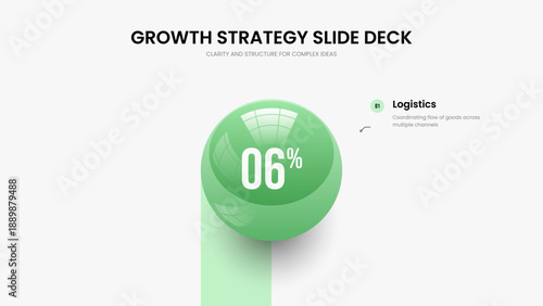 Enterprise Campaign 1 Step Diagram Frame Layout. Company Launch One Option Graph Slide Design. Sales Strategy Presentation Template Vector Illustration.