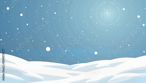 Wallpaper Mural Snowflakes falling gently over a serene winter landscape. Concept of seasonal beauty and tranquility in snowy environments. Ideal for holiday-themed design and winter-themed content. Torontodigital.ca