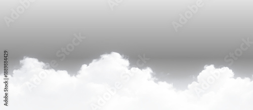 Obraz na plátně Soft white clouds with fluffy realistic sky atmosphere and light mist abstract v