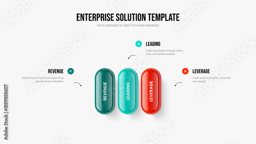 Investor Briefing 3 Option Diagram Slide Layout. Service Visualization Frame Design Vector Illustration. Modern Campaign Three Step Infographic Presentation Template.
