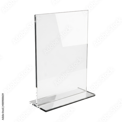 Clear acrylic sign holder for table tents mockup