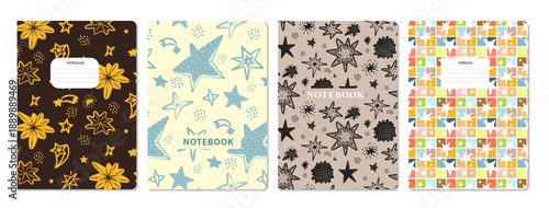 Colorful Notebook Cover Designs with Unique Patterns
