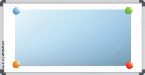 Classroom teaching whiteboard board empty background template vector