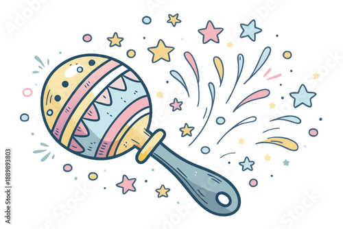 Rattle Toy Confetti Burst